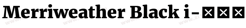 Merriweather Black i字体转换
